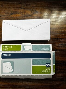 Top Flight No. 10 White Envelopes 47 Count 4.125 x 9.5 Inch Standard Size